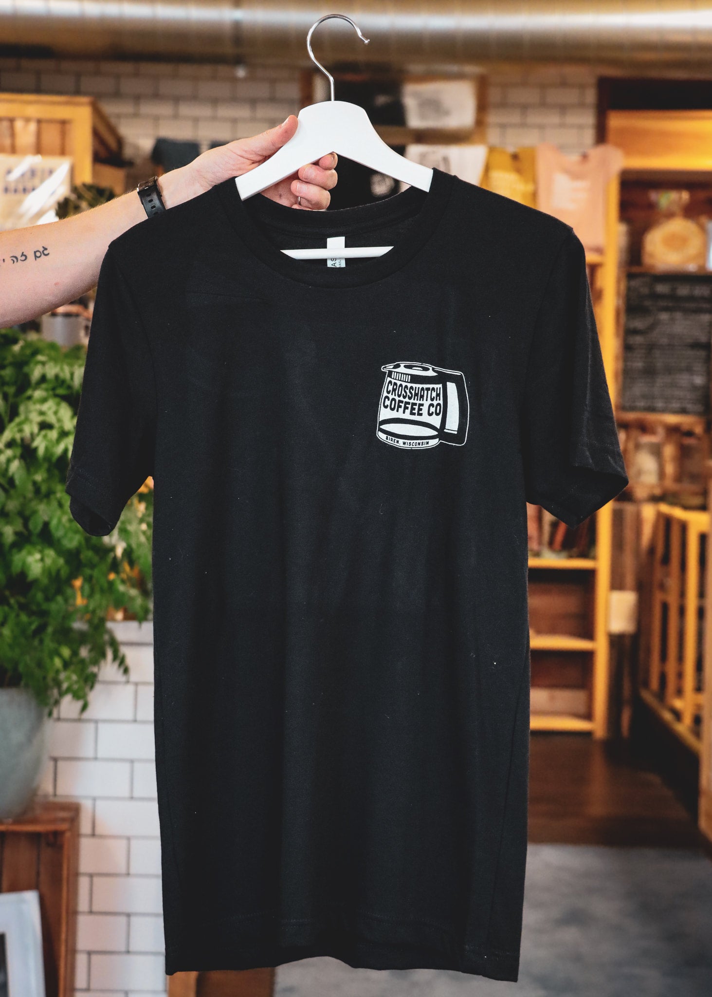 Crosshatch Throwback Tee in Black | Crosshatch Coffee Co.